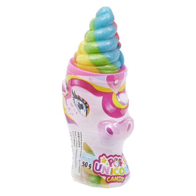 Sucette licorne avec bonbons