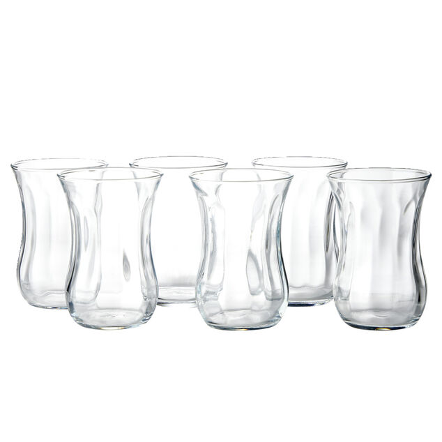 Lot de 6 verres à thé en verre 11,5cl H8,3cm