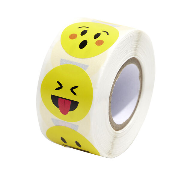 Lot de 500 stickers &eacute;mojis &Oslash;2,5cm