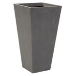 Cache pot fibre d'argile conique gris anthracite 33x33xH62cm