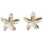 Boucles d'oreilles fleur de tiar&eacute; zinc dor&eacute; &Oslash;3cm