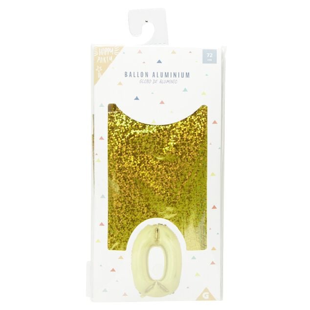 Ballon chiffre 0 aluminium