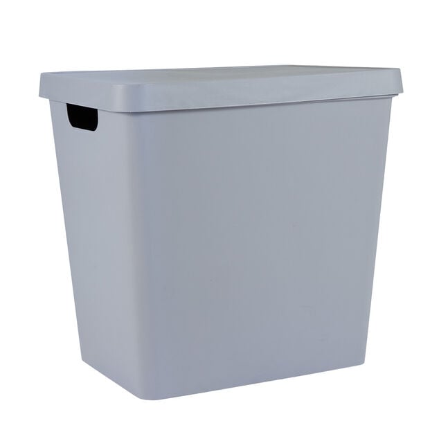 Bo&icirc;te de rangement avec couvercle grise 26 L
