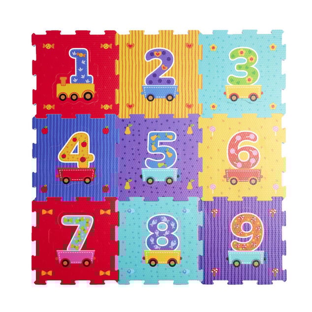 Puzzle de sol chiffres 18 pi&egrave;ces 30,5x30,5cm