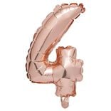 Ballon chiffre 4 rose gold 33cm