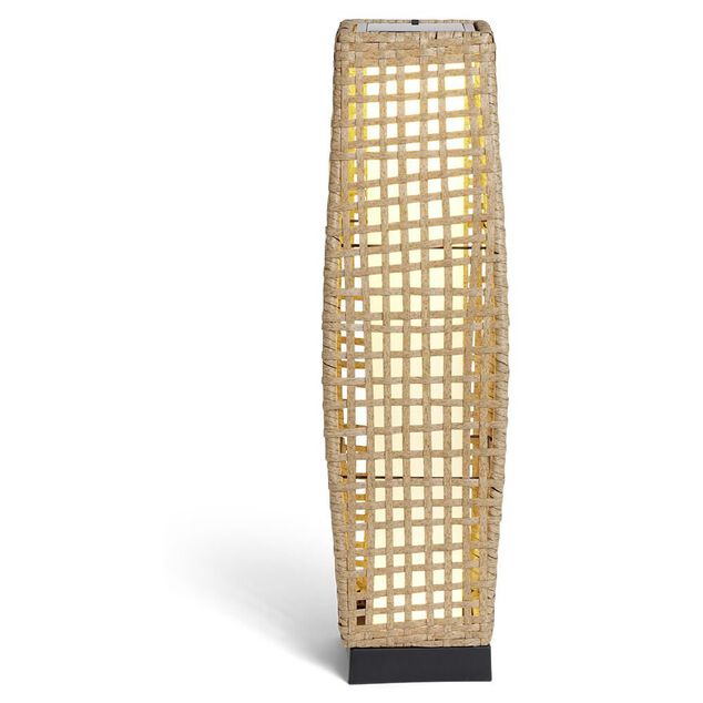 Lanterne solaire osier m&eacute;tal Bali &Oslash;16xH68cm