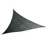 Voile d'ombrage triangulaire Delta en jute gris fonc&eacute; 290x290x290cm