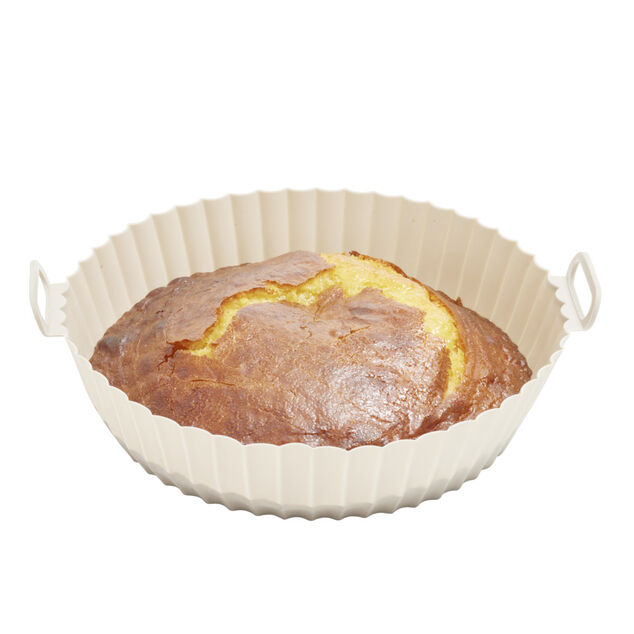 Moule en silicone rond &Oslash;20xH5cm sp&eacute;cial friteuse sans huile et four