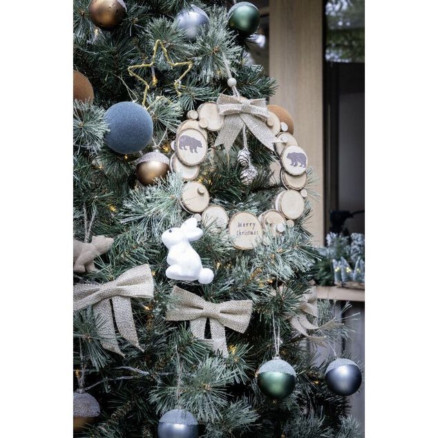 Étoile lumineuse à planter 12LED blanc chaud H25cm