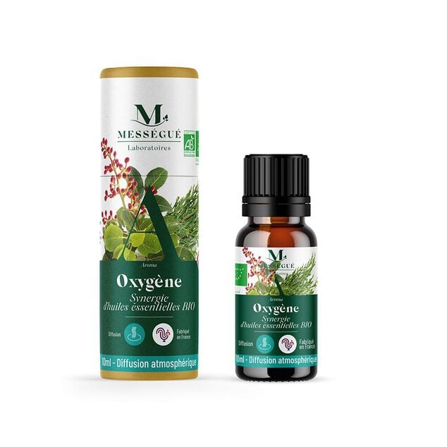 Synergie d'huiles essentielles bio oxyg&egrave;ne Mess&eacute;gu&eacute; 10ml