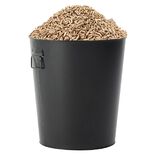 Seau &agrave; pellets et granul&eacute;s m&eacute;tal noir