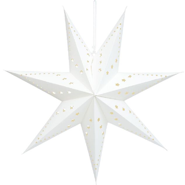 D&eacute;co &agrave; suspendre &eacute;toile 3D papier kraft marron ou blanc &Oslash;50cm