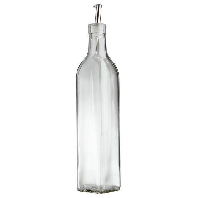 Huilier en verre avec bouchon inox