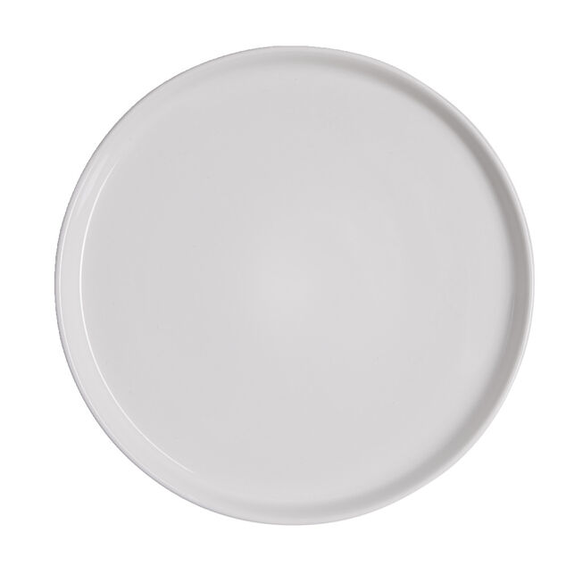 Assiette &agrave; dessert ronde Oslo gr&egrave;s blanche &Oslash;20cm