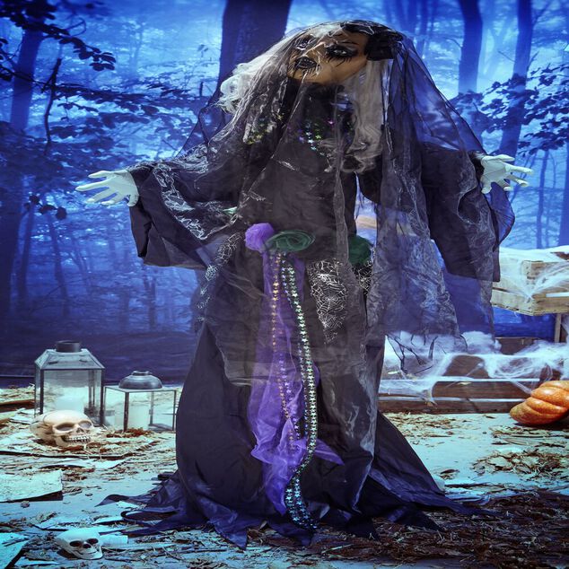 Automate dame anim&eacute;e et sonore Halloween 170cm