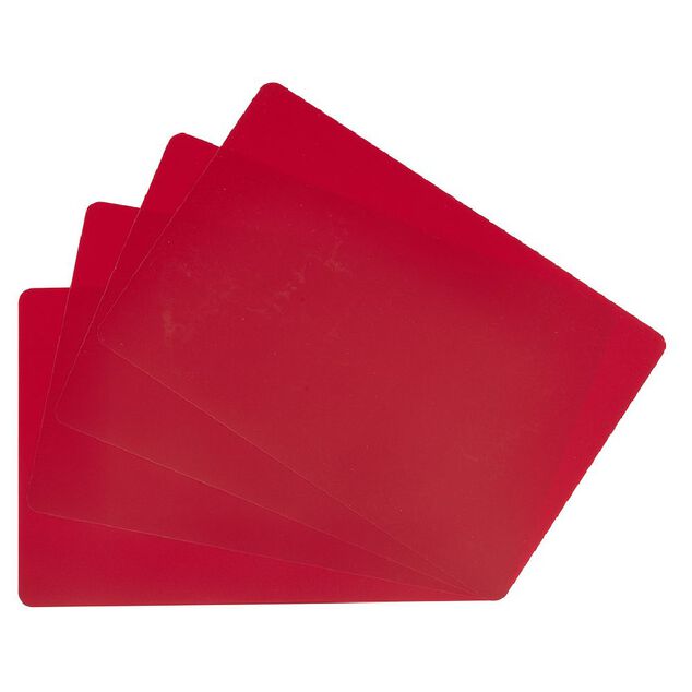 Set de table rectangulaire x4 pvc souple uni (4 modèles)