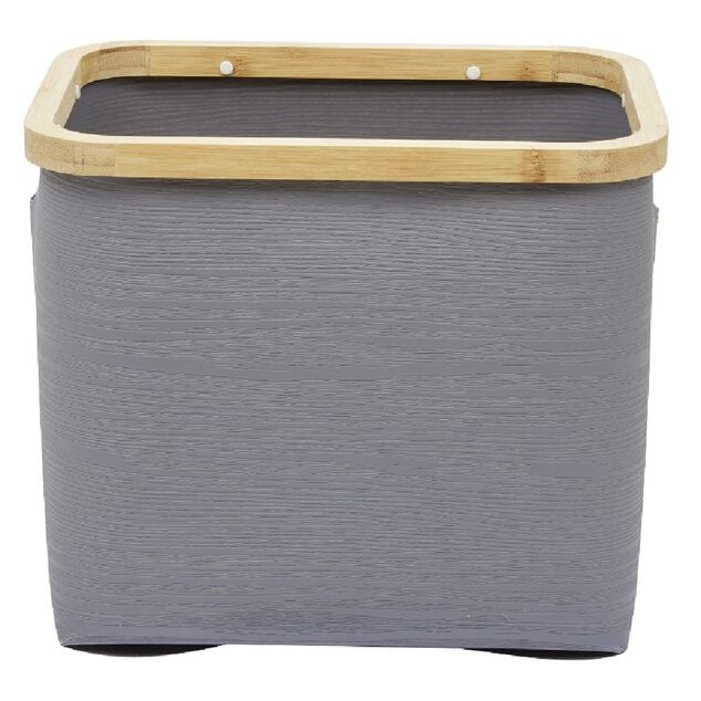 Panière grise armature bambou petit modèle