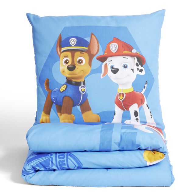 Parure de lit 1 place Pat' Patrouille Chase et Marcus