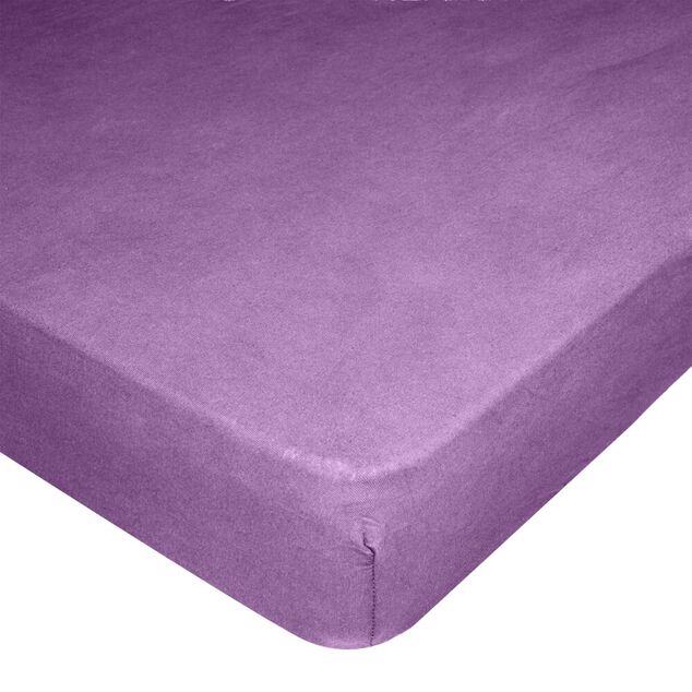 Drap housse 2 personnes 180x200cm coton jersey (3 mod&egrave;les)
