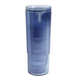 Carafe 1,1L + 4 verres 300mL polystyrène et silicone bleu