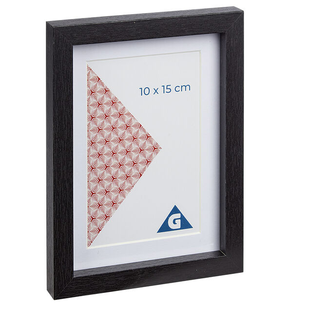 Cadre photo bois noir 15x20cm pour photo 10x15cm