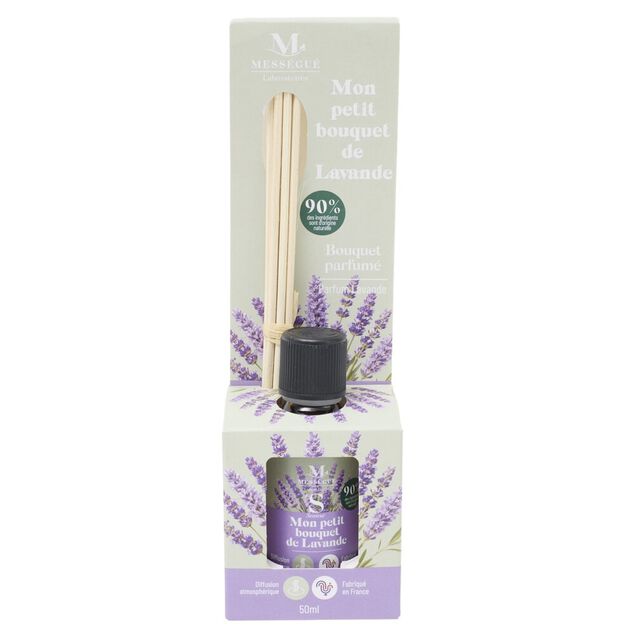 Diffuseur &agrave; b&acirc;tonnets Mess&eacute;gu&eacute; Petit Bouquet Lavande 50ml