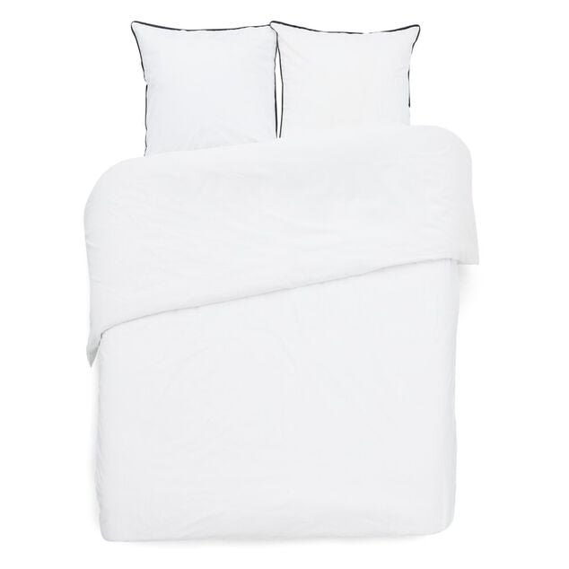 Parure de lit 2 personnes 260x240cm blanc uni