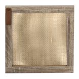 Porte cannage Box Cube 32,2xH32,2x1,2cm bois marron