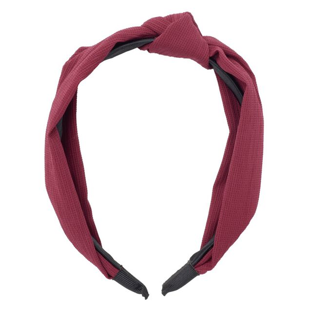 Bandeau à cheveux effet noué jaune moutarde ou rouge (2 modèles)