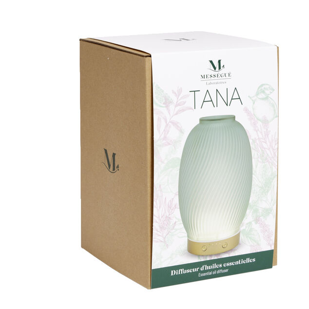 Diffuseur huile essentielle Mess&eacute;gu&eacute; en verre opaque &Oslash;17xH25cm