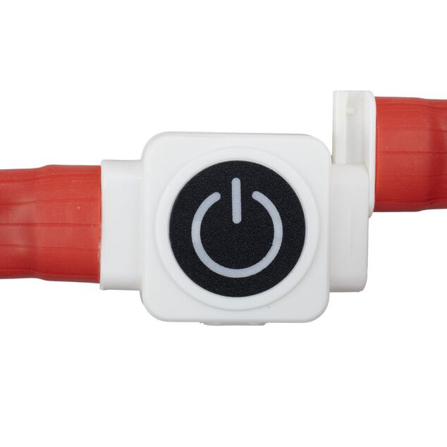 Collier pour chien ajustable avec LED plastique &Oslash;65XH2,5 cm rouge