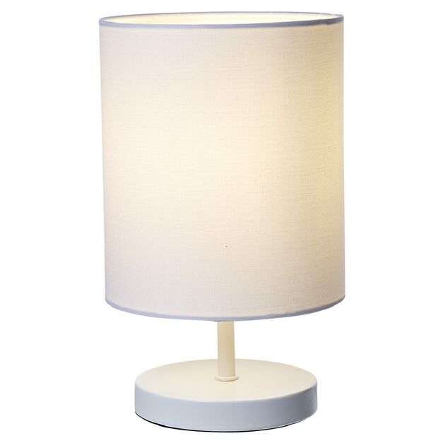 Lampe de chevet m&eacute;tal blanc