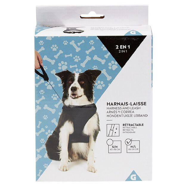 Harnais chien laisse int&eacute;gr&eacute;e