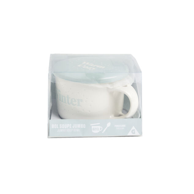 Bol jumbo 62cl avec cuill&egrave;re et couvercle winter