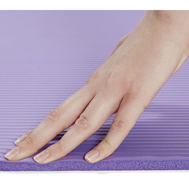 Tapis yoga &eacute;pais 183x61x1cm caoutchouc violet