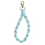 Porte-clé en macramé fil torsadé L20cm (2 modèles)
