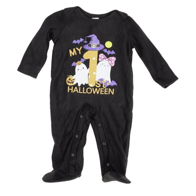 D&eacute;guisement Halloween b&eacute;b&eacute; "mon 1er Halloween" combinaison noire 6/12 mois