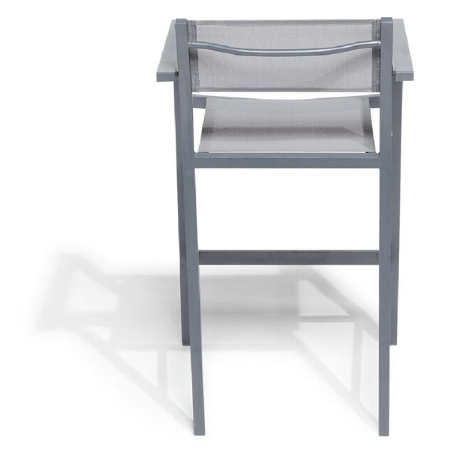 Chaise haute Oslow aluminium et textil&egrave;ne 55x53xH.96,5 cm