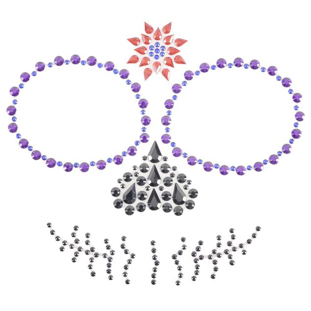 Strass visage Halloween Calavera acrylique autocollant (3 mod&egrave;les)