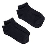 Lot de 2 paires de socquettes 41/45 en fibre de bambou noir