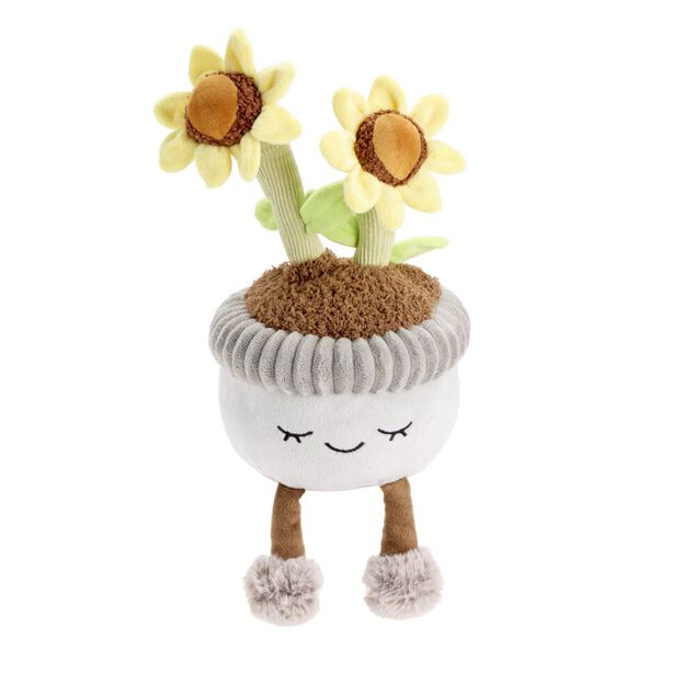 Cale-porte pot de fleur mignon peluche &Oslash;11xH32cm (2 mod&egrave;les)