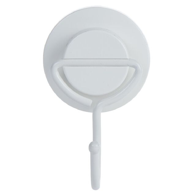 Pat&egrave;re 1 crochet &agrave; ventouse blanc