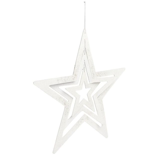 &Eacute;toile encastr&eacute;e &agrave; suspendre blanc iridescent H43,5cm