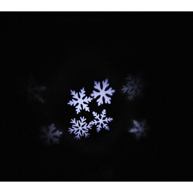 Projecteur ext&eacute;rieur LED No&euml;l motifs flocons anim&eacute;s