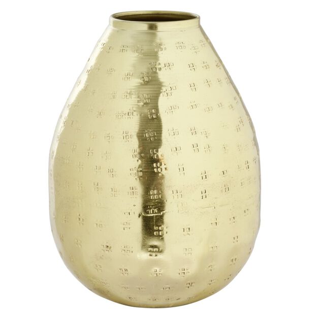 Vase en m&eacute;tal dor&eacute; H15cm