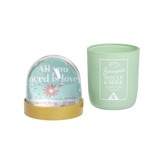 Bougie boule &agrave; neige - 3 mod&egrave;les