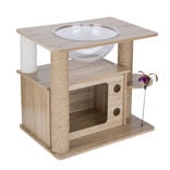 Arbre à chat avec grattoir et 2 couchages 56x40xH50cm