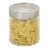 Bocal en verre transparent couvercle inox 800ml - &Oslash;11xH.12cm