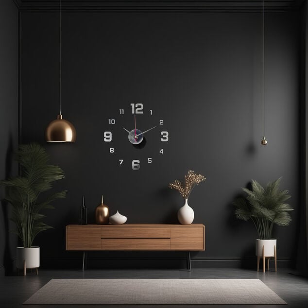 Horloge murale adh&eacute;sive &Oslash;40cm