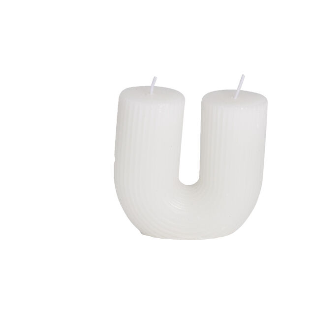 Bougie forme U 8x3,3xH7,5cm - 3 coloris